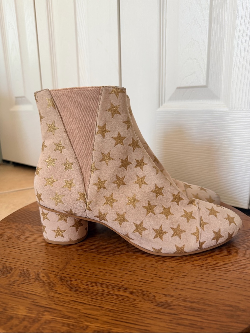 Rebecca Minkoff Blush Pink Star-Print Ankle Boots size 10.5